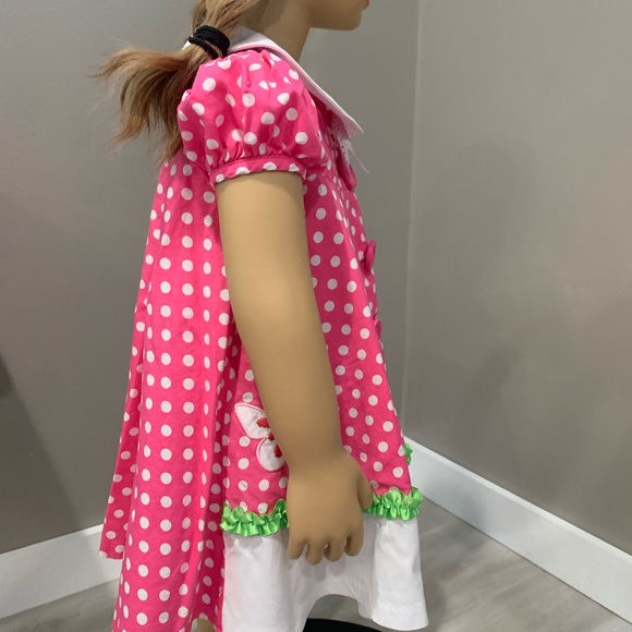 Toddler Pink/White Polka Dot Dress! - Picture 5 of 7
